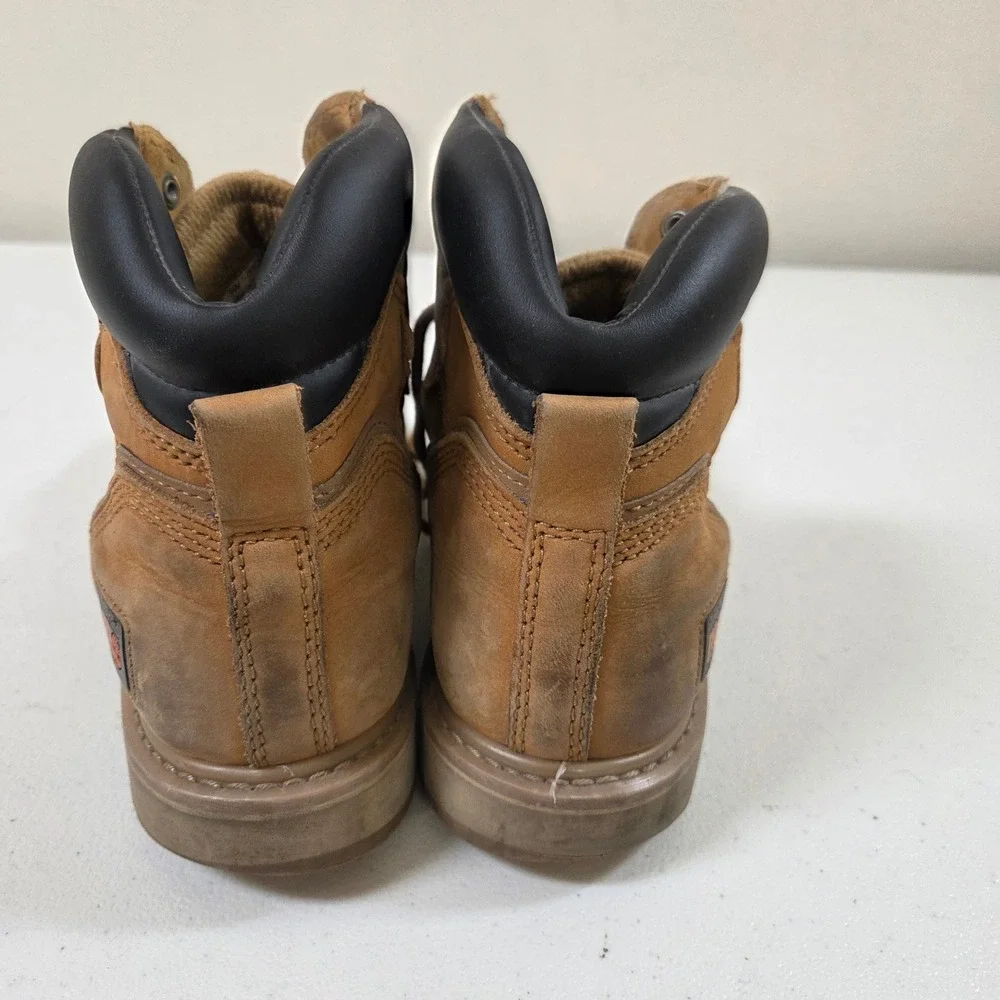 Timberland PRO 33034 8W Wheat Leather 6 Inch Soft Toe Work Boots 24/7 Comfort